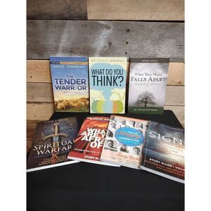 Lot of 7 David Jeremiah Study Guides - Signs, Spiritual Warfare, and More